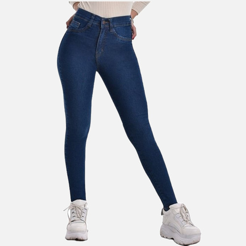 Pantalon Jean Calce Perfecto Levanta Cola Tiro Alto Elastiza