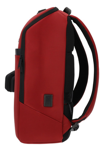 Mochila Ejecutiva Escolar Airpack Portalaptop On-the-go Color Rojo Diseño De La Tela Lisa