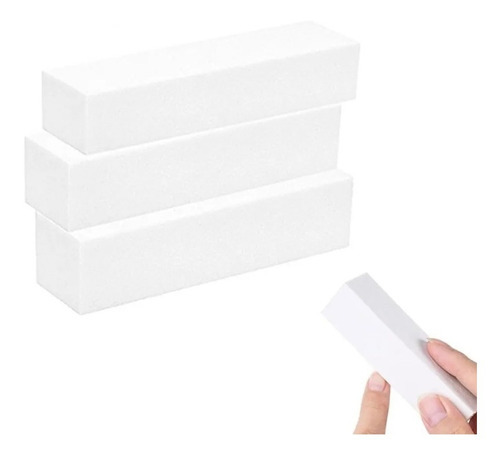 Imagen 4 de 5 de Bloque Pulido Uñas Esculpidas Acrilicas Gelificadas Blanco
