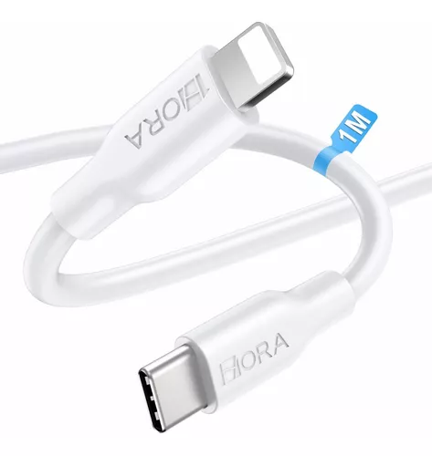 Cable Tipo C 1 Hora Compatible Con iPhone iPad Carga Rapida Color Blanco