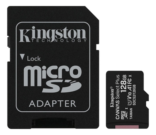 Memoria Micro Sd Kingston 128gb Clase 10 Con Adaptador