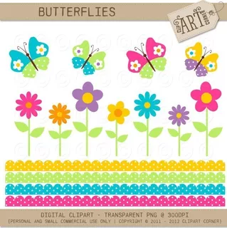 Kit Imprimible Mariposas Bordes Frames 6 Imagenes Clipart