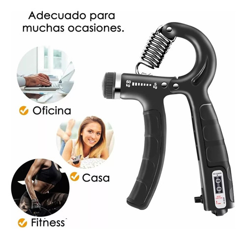 Hand Grip Ejercitador De Mano Antebrazo 60k Con Contador