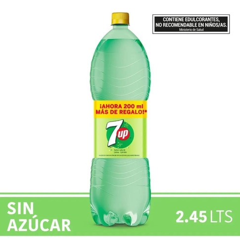 Gaseosa 7up Lima Limon Sin Azucar X 2.45 L