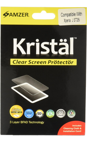 Amzer Amz95307 Super Clear Screen Guard Protector Shield Con