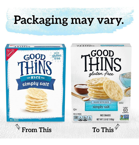 Simplemente Buenas Thins Sal Arroz Snacks Sin Gluten Galleta
