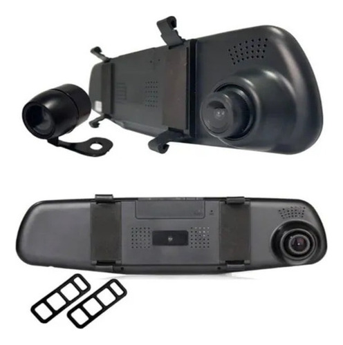 Retrovisor Veicular+ 2 Câmera Ré 1080p 4,3pol Roadstar + Dvr
