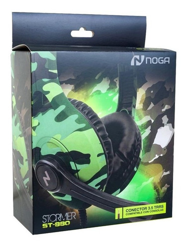 Imagen 4 de 4 de Auriculares Ps4 Con Microfono Gamer Camuflaje Noga St880