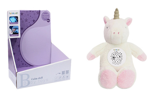 Veladora De Peluche Con Musica Y Luz - Unicornio Sentado  66