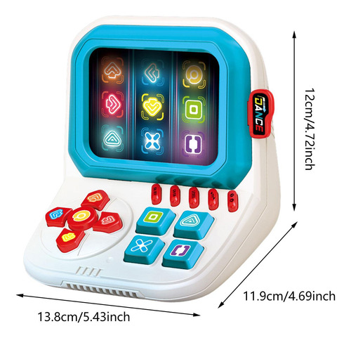 Consola De Juegos De Baile Con Dedos, Minijuegos Arcade Azul