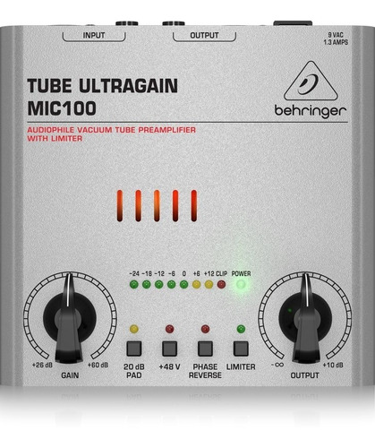 Behringer Mic100 Preamplificador De Bulbo Para Microfono