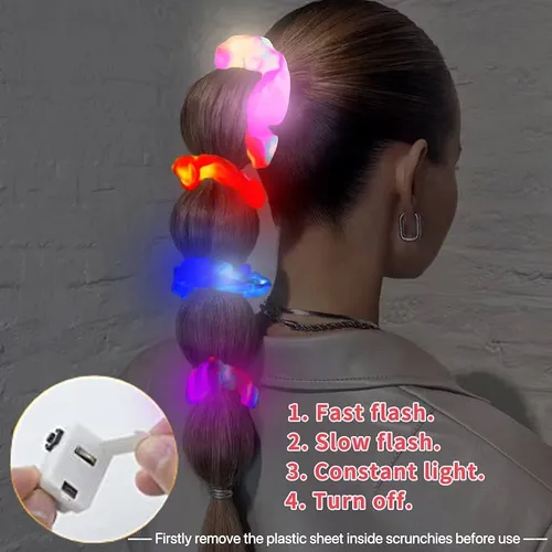 Moños, Cola, Bamba Con Luz Led Para El Cabello 2 Unidades