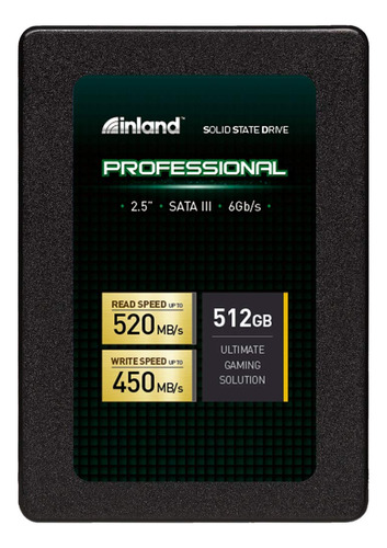 Inland Profesional 512gb Ssd 3d Tlc Nand Sata Iii 6gb/s 2.5. Color 512 Gb