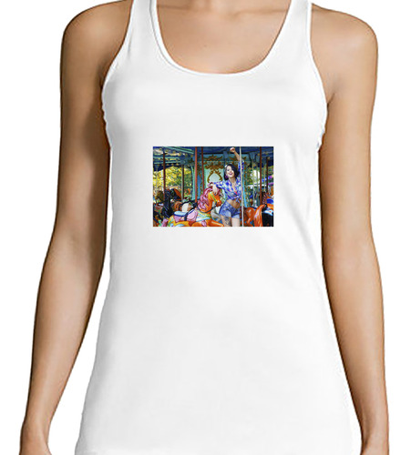 Musculosa Mujer Carrusel Calesita Caballo Parque Juegos M2