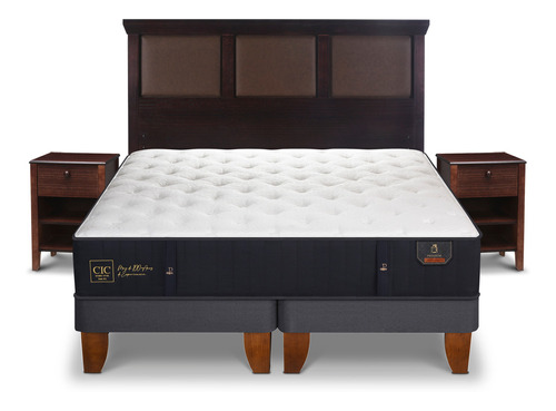 Cama Europea Premium 2 Plazas Bd New Torino Choc S/t Cic