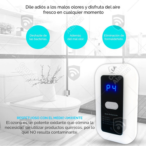 Imagen 5 de 10 de Generador Ozono Purificador Aire Sanitizante Desinfecta Casa