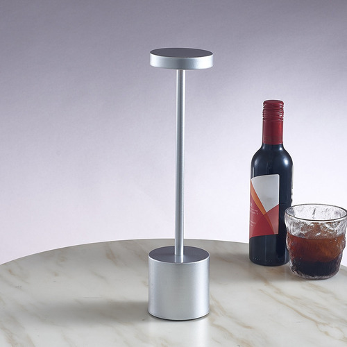 Moldura de lâmpada de mesa USB LED de metal sem fio recarregável, cor: ouro rosado
