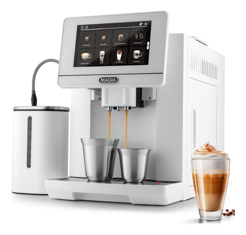 Cafetera Genérica Super Automatic Coffee Machine Máquina de café súper automática lux blanca tipos de cafetera