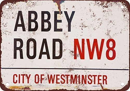 Pixdecor Abbey Road Cartel Metal Aspecto Vintage Para Pared