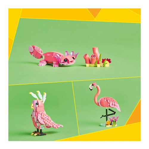 Lego Creator 3en1 Fauna Salvaje: Flamingo Rosa Juego De