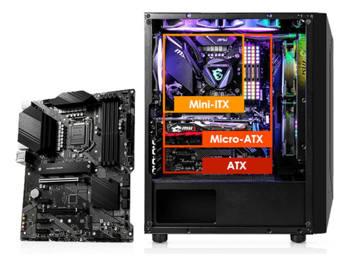Gabinete Gamer Msi Mag Vampiric 100r Atx Cristal Argb Color