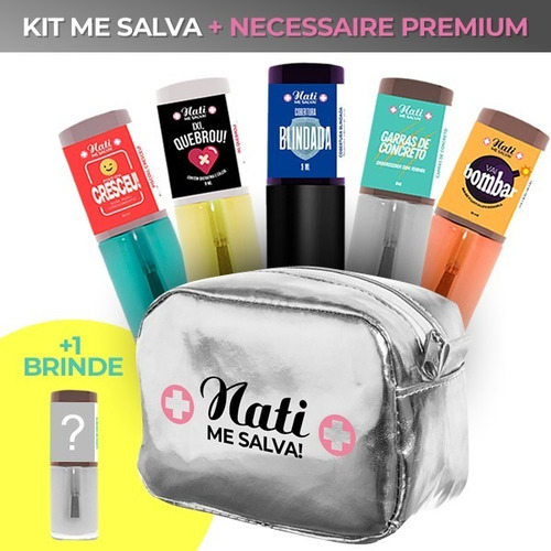Kit Esmaltes Fortalecedor Nati Me Salva Necessaire Premium