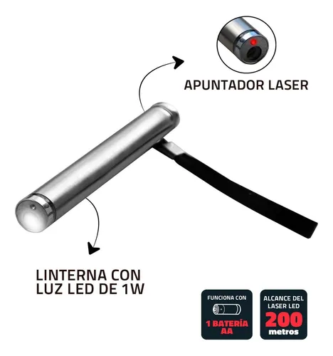Linterna Baterías 1 Led Apuntador Laser Dairu 100 Lumens