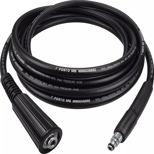 Mangueira Trama Nylon Lavadora Vonder 1400w- 05 Mts Cor Preto