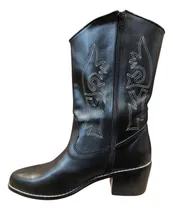 Comprar Sam123 Botas Texanas Talles Grandes Cuero Muje Tt Negra