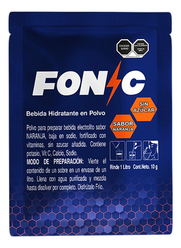 Bebida Hidratante En Polvo Con Electrolitos Paq De 10 Pzs 1l
