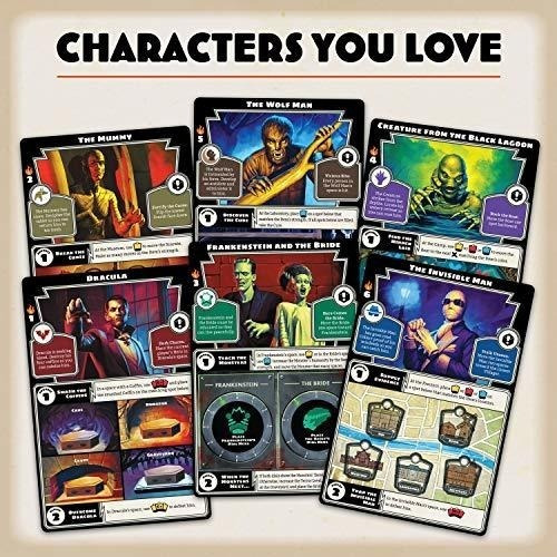 Ravensburger Horrified: Jogo de tabuleiro de estratégia Universal Monsters Inglês