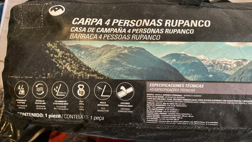 Carpa Rupanco 4 Personas Klimber (Usado)