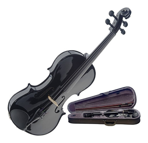 Violin Negro Sonido De Calidad - Precio Crenona