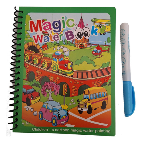 Libro Mágico Para Colorear Con Agua Diseño Transportes