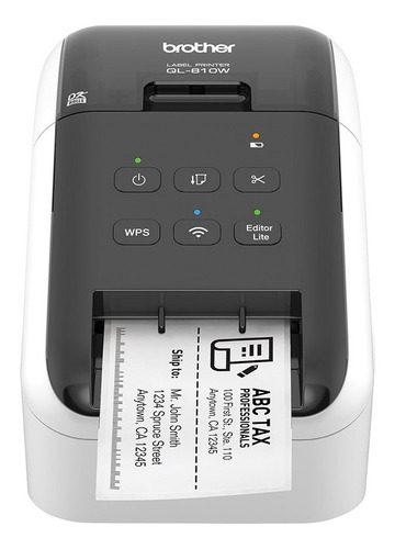 Brother Ql-810w Impresora Para Etiquetas Wifi Profesional Color Negro y Blanco