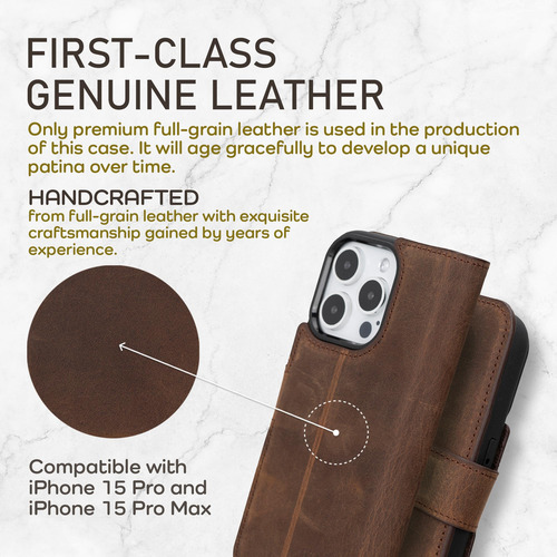 Capa Tipo Carteira Bayelon Para iPhone 15 Pro Max Em Couro I