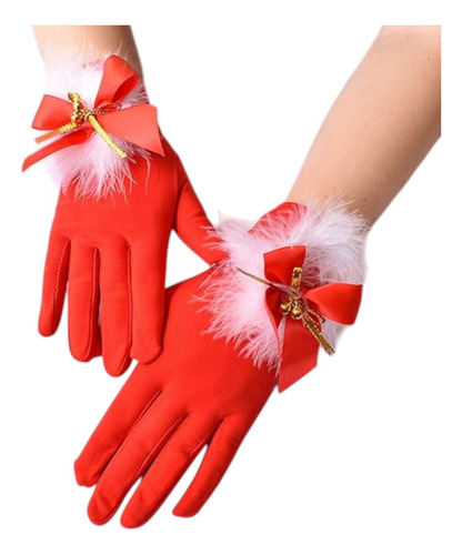 Guantes Navideños Femeninos Rojos