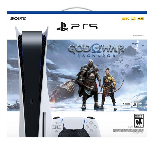 Sony Playstation 5 825gb God Of War Ragnarok Bundle Color Blanco/Negro