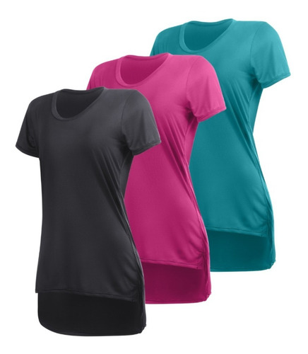 Kit 3 Blusas Mullet Tapa Bumbum Feminina Dry Fit Envio Já 