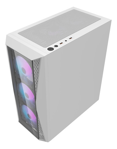 Gabinete Gamer Darkflash Dk352 Plus Atx 4 Fans Rgb Incluidos Blanco
