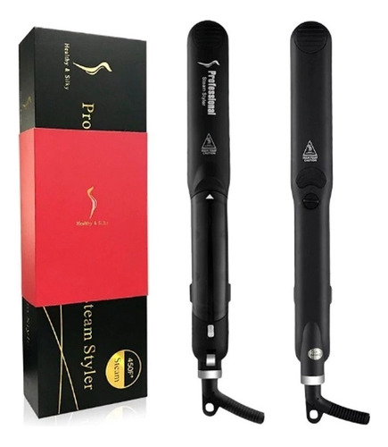 Plancha de cabello Healthy & Silky Professional Hair Salon Steam Styler UBT-667 negra 110V/220V