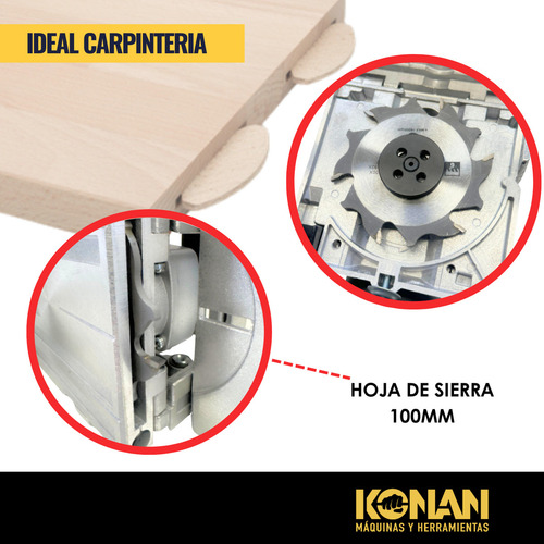 Engalletadora Madera 860w Carpinteria Ranura Galleta Konan KEE760E