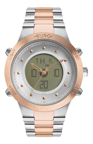 Relógio Euro Feminino Ff Sporty Prata - Eubj3889ae/4j Cor da correia MIXTO PRATA C ROSÉ Cor do bisel PRATA C ROSE