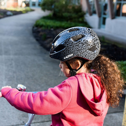 Casco Ciclismo Lazer Nutz Kineticore Niños Blk Leopard Avant Color Negro/Leopardo Talle 50-56