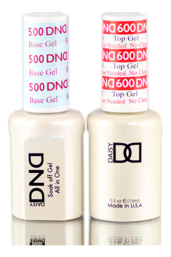 Kit De Base Y Capa Superior En Gel Soak Off Para Uñas Dnd Dc