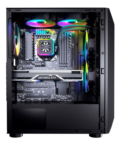 Imagem 6 de 10 de Gabinete Gamer Cougar Mx410t Rgb Vidro Temperado - Lacrado