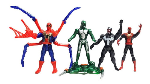 Combo De Figuras  Spiderman 15 Cm De Alto  Set De 4 Heroes