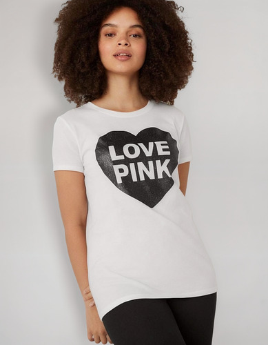 Playera Pink Victorias Secret Original Algodón