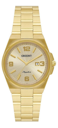 Relógio Orient Feminino 32mm Slim Dourado Safira 50m