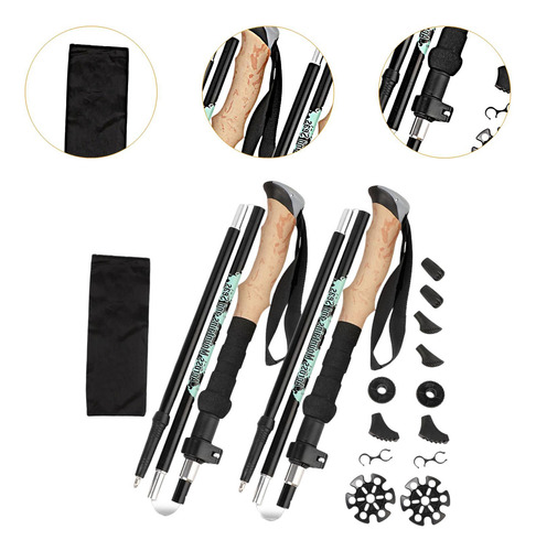 2pcs Hiking Pole Aluminum Alloy Walking Pole Trekking Pole